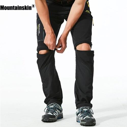 Mountainskin 6XL Mens Summer Quick Dry Removable Pants Outdoor Thin Male Shorts Hiking Camping Trekking Fishing Trousers VA239