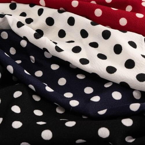 100 Polyester Dot Jersey Fabric Stretchy Knitted Fabric Print For Sewing Dress Or Leggings 45*165cm 45*80cm/Piece TJ0551