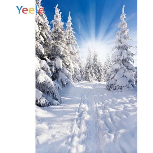 Yeele Christmas Tree Forest Winter Snow Backdrop Baby Portrait Photography Background For Photo Studio Vinyl Photophone Shoot