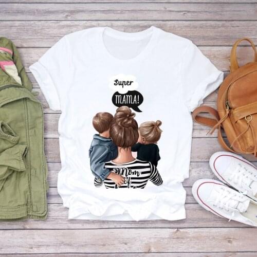 Womens 2021 Cartoon Super Mom Life Momlife Summer Print Ladies Cotton T-shirt Top S-xxxl Fashion Womens T-shirt