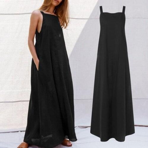 Shirt Dress Women 2020 Long Dress Summer Robe Longue Femme Sleeveless Sommerkleid Bodycon Dress Women Boho Long Maxi Dress