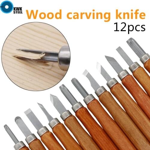 12pcs Woodcut Knife Scorper Wood Carving Tools Woodworking Hobby Arts Crafts Nicking Cutter Graver Scalpel Multi Purpose DIY Pen
