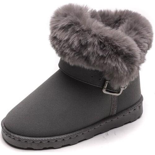 2019 New Big Kids Fashion Boots Warm Plush Children Shoes Girls Winter Princess Snow Boots Size 31 32 33 34 35 36 37 38 39 40