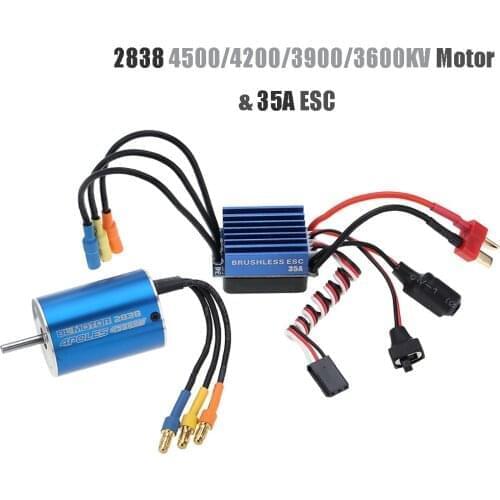 2838 3600KV/3900KV/4200KV/4500KV 4P Sensorless Brushless Motor for 1/14 1/16 1/18 RC Car