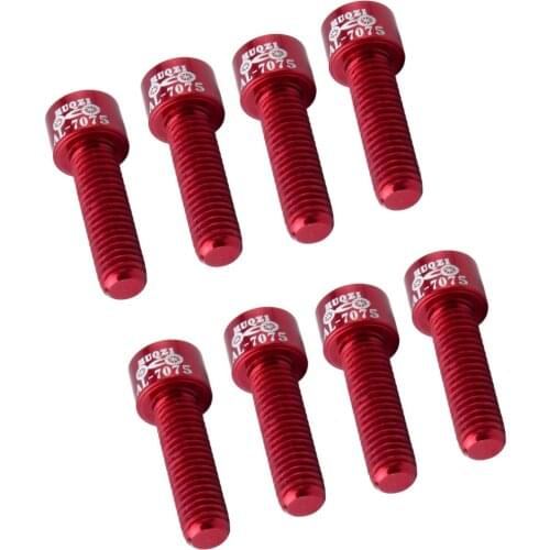 8pcs M5x17mm Rust-resistance Bike Stem Screws Replacement Ti Bolts For Bicycle Headset Red Dropshipping