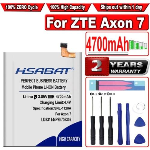 HSABAT LI3931T44P8h756346 Battery for ZTE Axon 7 5.5inch A2017 Li3927T44P8H726044 Battery for ZTE Axon 7 Mini 5.2 Inch
