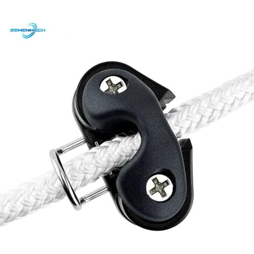 Boat Accessories Black Composite Ball Bearing Cam Cleat with Leading Ring Pilate Equipment Fast Entry Rope Wire Fairlead Sailing