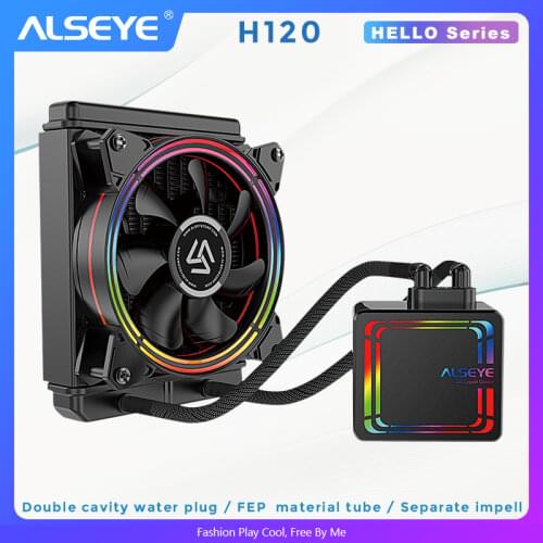 ALSEYE H120 Water Cooler RGB Water Cooling Fan Integrated CPU Cooler for LGA 775/115x/1366/2011/AM2/AM3/AM4
