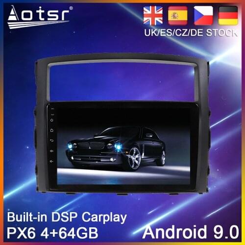Android 9 PX6 Car DVD Player GPS Navigation For Mitsubishi Pajero 4 V80 V90 V93 V97 2006-2014 Radio Multimedia Player HeadUnit