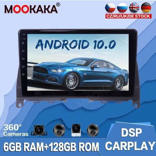 6G+128GB DSP Android 10.0 Car Multimedia Player For Mercedes Benz C W204 2009 - 2013 Auto Radio GPS Navigation Stereo Head Unit