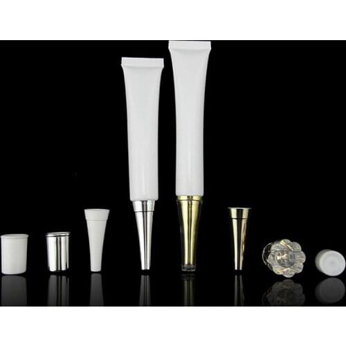 Empty 20G 20ML Soft Tube White Plastic Refillable Makeup Packaging Skin Care Eye Cream Essence Sample Squeeze Tube