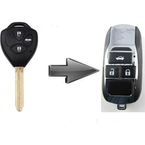 Free shipping Blank modified flip folding remote car key shell cover for Toyota Camry/Corolla 3button with best price