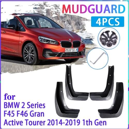 Car Mud Flaps For BMW 2 Series F45 F46 Gran Active Tourer 2014~2019 Mudguard Splash Guards Fender Mudflaps Auto Accessories