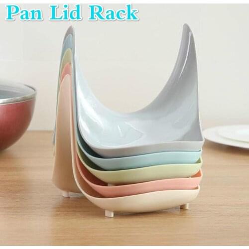 Household Spoon Stand Useful Kitchen Plastic Pan Pot Lid Cover Stand Stove Holder Shelf Rack Kitchen Storage Tool
