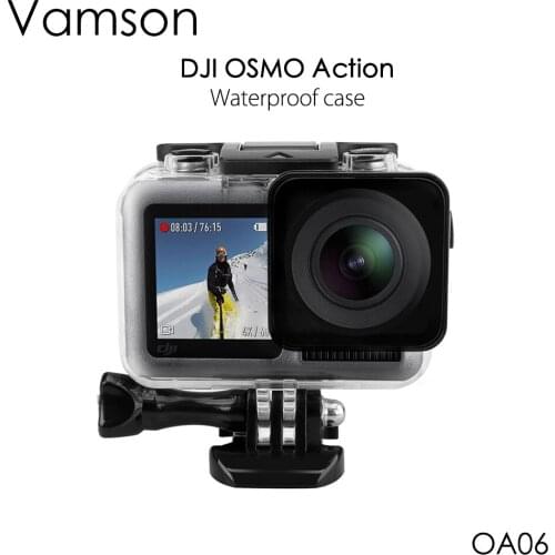 Vamson Waterproof Housing Case for DJI OSMO Action Camera 60M Diving Shell Box for DJI Accessories Kit OA06