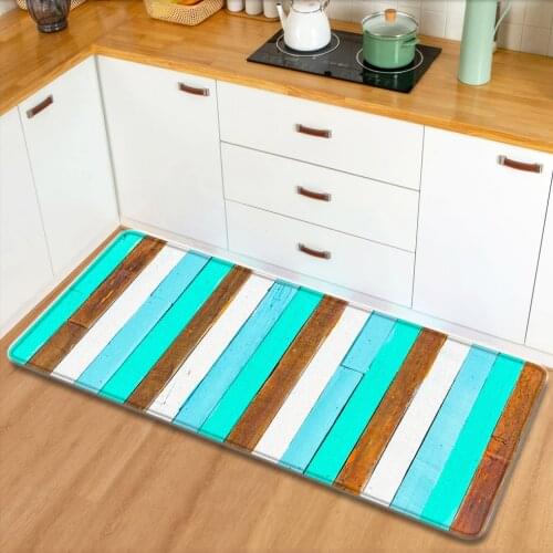 Color Stripe Wood Grain Carpet Kitchen Btahroom Mats Wycieraczka Dywanik 3D Floor mat Area Rugs Rug For Kitchen living Room Mats