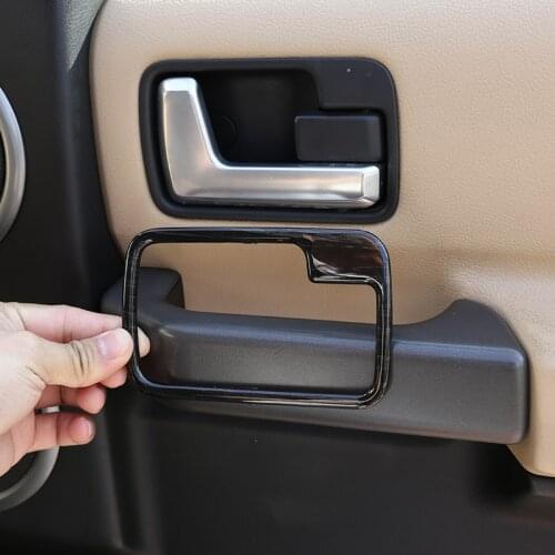 For Land Rover Discovery 3 04-09 ABS chrome/Black wood grain Car Interior Door Handle Bowl Cover Trim Sticker Car Accessories