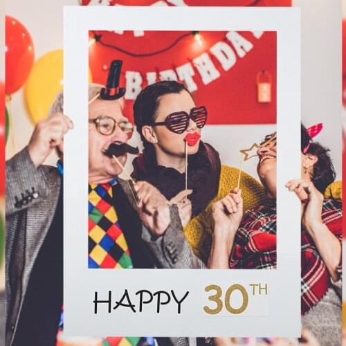 Photo Booth Large Picture Frame Paper Props Funny Faces Party ation Anniversary Birthday Day Supplies Christmas Halloween