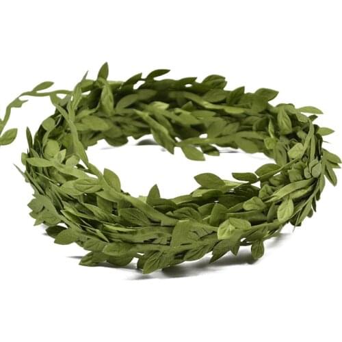 20 colors 10 yards Silk Leaf-Shaped Handmake Artificial green Leaves For Wedding Decoration DIY Wreath Gift Scrapbooking Craft