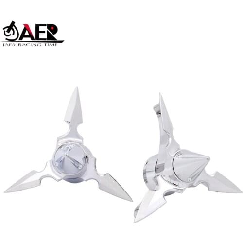 JAER Wheel Spun Front Axle Blade Spinning Nut Axle Cap for Harley Softail Dyna Fat Street Boy Low Rider Heritage 2008-2016