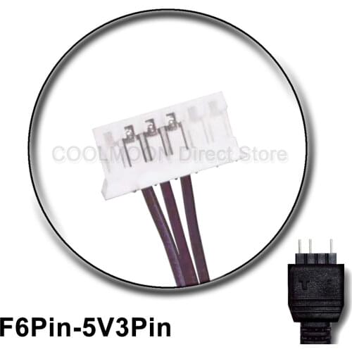 COOLMOON adapter cable 5V3Pin to 6Pin adapter cable Cool Moon Hub dedicated adapter cable Unified lighting control