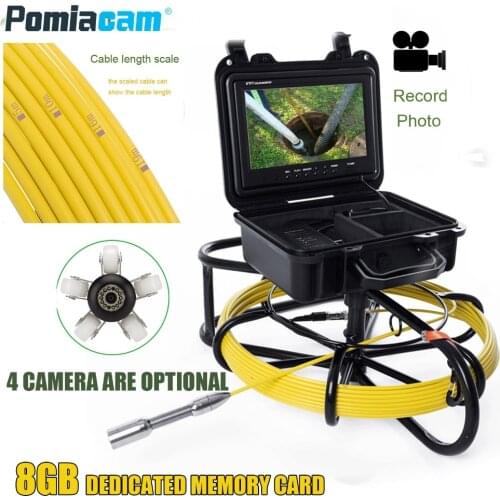 WP9600 20m 65FT Cable PIPE Drain & Sewer Inspection Camera sewer pipe video Inspection Camera 9inch display video recording