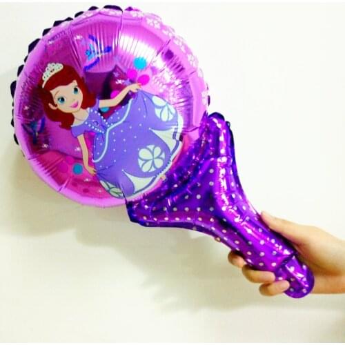 2pc Sofia Cartoon Hand Stick Balloons For Kids Birthday Party Cheer Stick Party Decoration Girls Favors Party Supplies