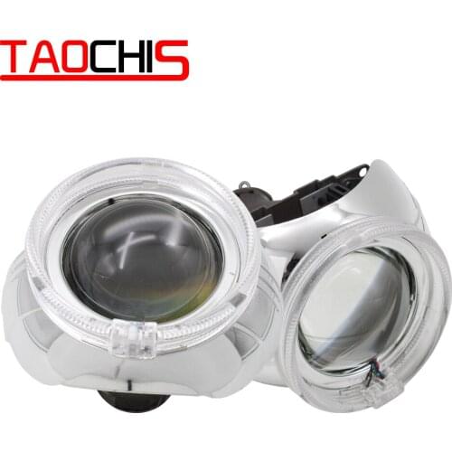 TAOCHIS 3.0 Inch Bi Xenon Projector Lens Kit for Q5H7With SMAX Shroud APP Control Angel Demoneyes Modify Head Light