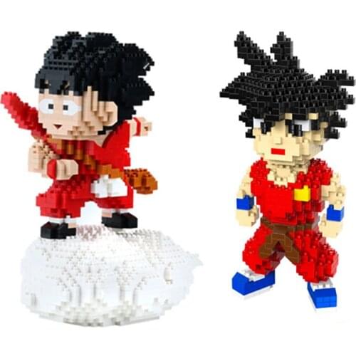 Anime Dragon Ball Z Building Blocks Son Goku Parent-Child Interaction Small Particles Childrens Educational Assembling Toys