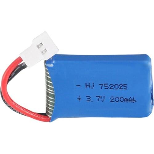 LiPo battery 752025 3.7V 200mah For Syma X4 X11 X13 Remote Control Quadcopter accessory 3.7V lithium battery XH2.54 Plug