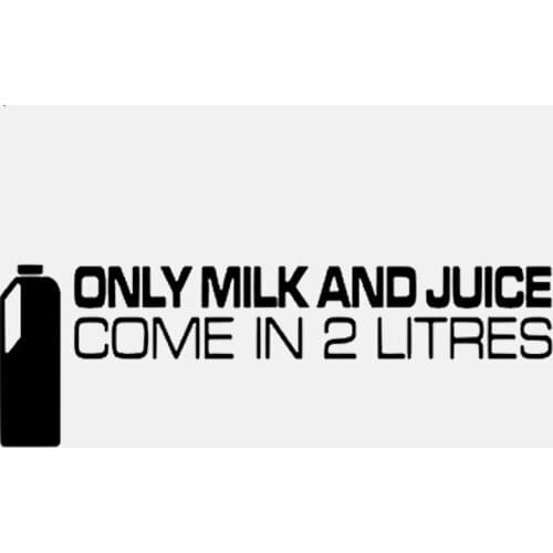 Lovely Only Milk and Juice Come In KK Car Sticker Waterproof Reflective Laser Fashion Decal Pvc 15CM X 5CM
