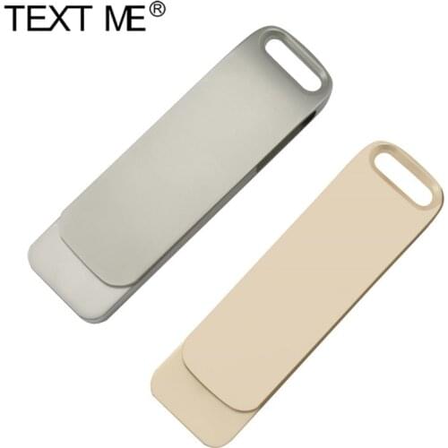 TEXT ME USB 2.0 4GB 8GB 16GB flash disk Pendrive 32GB 64GB memory stick Flash metal USB Stick Rotate 360 pen drive