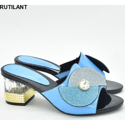 New Arrival Luxery Shoes for Wedding Women Ladies Shoes and Sandals Open Toe Shoes Decorated with Rhinestone Slip on High Heels