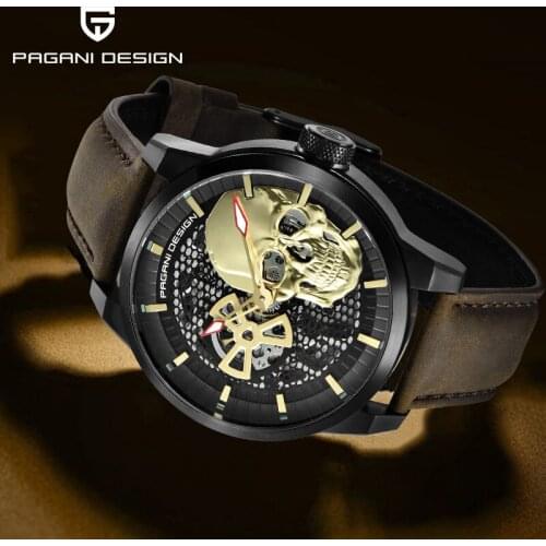 PAGANI DESIGN Top Brand Classic Mens Mechanical Watches Fashion Skeleton Waterproof 100M Business Wristwatch Relogio Masculino