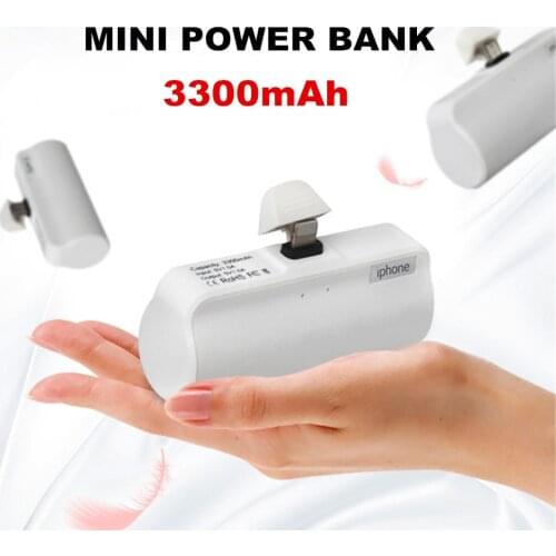3300mAh Mini Portable Power Bank For iPhone 12 Pro Xiaomi OPPO Samsung External Battery Outdoor Phone Charger Backup Powerbank