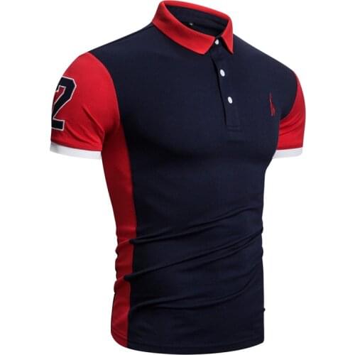 Summer 2020 New Cotton POLO Giraffe Brand Embroidery Polo Shirt Men High Quality Short Sleeve Casual Business Mens Polos