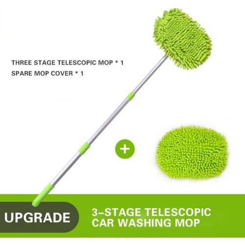 Car Wash Cleaning Brush Adjustable Dusting Duster Dust Rotating Telescopic Mop Home Cleaning For Car Seat Wheel Window Cleaner