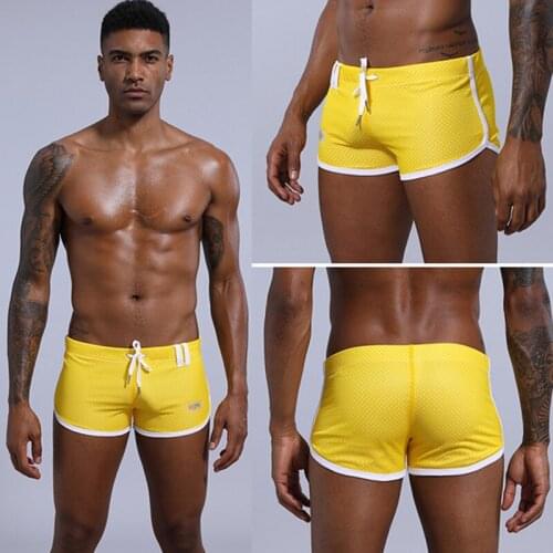 Solid color board surf swimming shorts men trunks swimsuits men swimwear beachwear sexy pool swim briefs bikini bathing suits