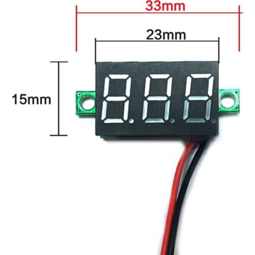 0.36inch LED Digital DC Volmeter DC2.5-30V Digital Gauge Voltmeter Voltage Meters Home Use Tool Voltage Measuring 2 Lines 3color