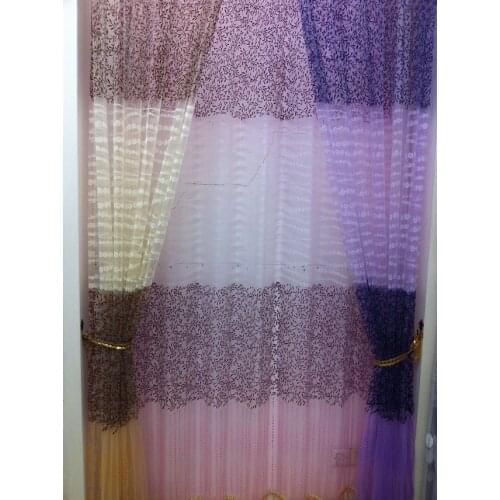CS 115 High Quality Customized Modern Curtain fabric For Living Room Butterfly Floral Print Tulle Sheer fabrics For Windows