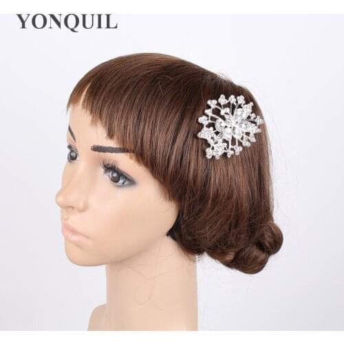 High Quality Rhinestone And Crystal Bridal Tiaras Hair Accessories Wedding Tiara Hair Combs Headpiece New Design 2Pcs/Lot SYBC20