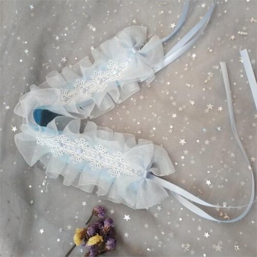 Japanese Lolita soft sister hair band super fairy hair side clip lace Lolita KC bow hair accessories lolita