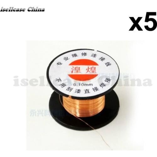 0.1mm x 15m Copper Color Metal Copper Mobile repair connection Welding wire Renovation repair line tool for iphone Samsung Sony