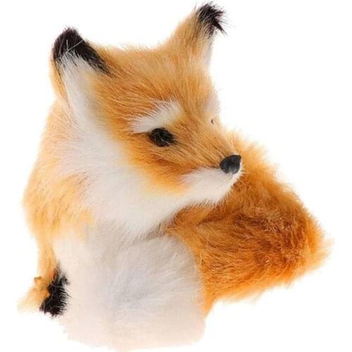 1pc Simulation Animal Toy Plush Cute Little Fox Model Toy Simulated Fox Plush Doll For Decoration Children Birthday Gifts