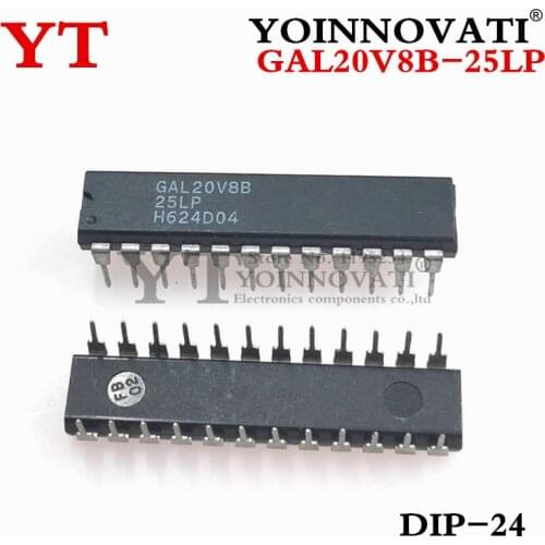 10pcs/lot GAL20V8B-25LP GAL20V8 DIP-24