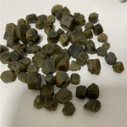 100g Natural Stones And Minerals Yellow Green Corundum Healing Crystals Rough Gemstone Specimen