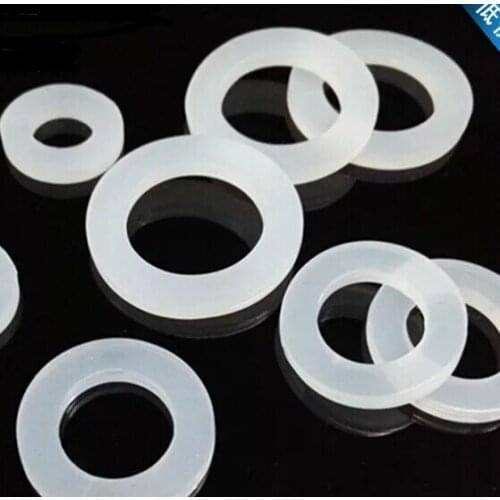100Pieces/Lot 10*19*3mm Silicone Washer Flat Washers Temperature Silicone Ring