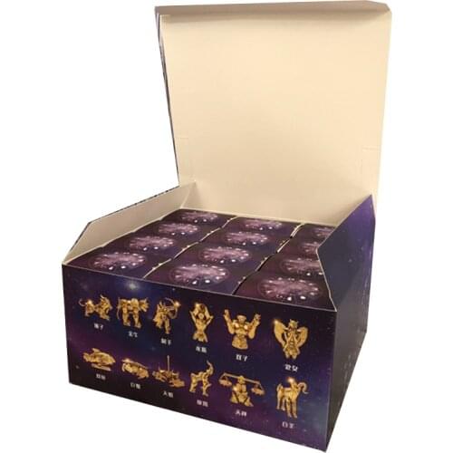 12pcs/set Comic Anime Saint Seiya Gold Saint Statue Figure Model Toys Cancer Leo Virgo Libra Scorpio