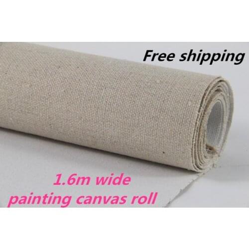 318g 1.6 meters wide roll high quality painting canvas roll for practice