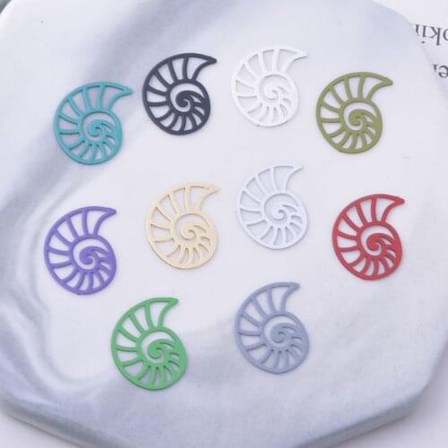 50pcs AC12477 15*11mm Brass Conch Charms Silver Gold Color Small Pendant DIY Jewelry Earring Findings